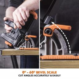 Evolution Power Tools Evolution R185CCS 15 Amp 7-1/4 in. Multi-Material Circular Saw with LED Light and Electric Brake thumbnail 9