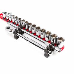 TEKTON 3/8 in. Drive Side Mount Ratchet and Extension Holder Set, 2-Piece thumbnail 2