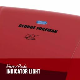 George Foreman 5-Serving Indoor Electric Grill and Panini Press, Red thumbnail 2