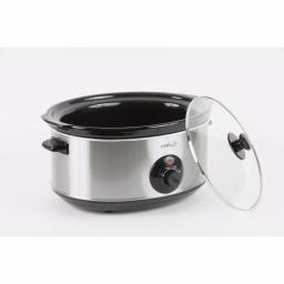 PREMIUM 7 Qt. Stainless Steel Slow Cooker with Keep Warm Setting, Oval thumbnail 2