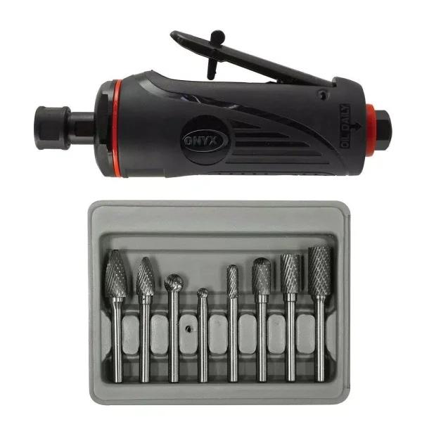 Astro Pneumatic Astro 1/4 in. Die Grinder and 8-Piece Rotary Burr Set Combo Kit