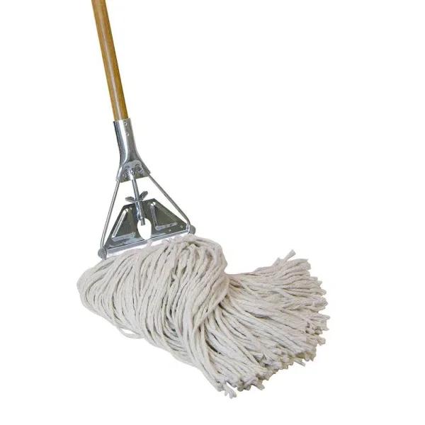 Quickie Jobsite #32 Heavy-Duty Wet String Mop with Hardwood Handle