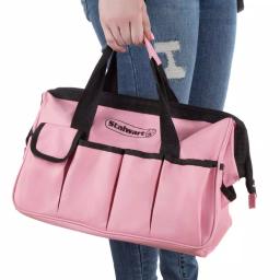 Stalwart 123-Piece Heat Treated Pink Tool Set with 600D Oxford Cloth Carrying Bag thumbnail 6