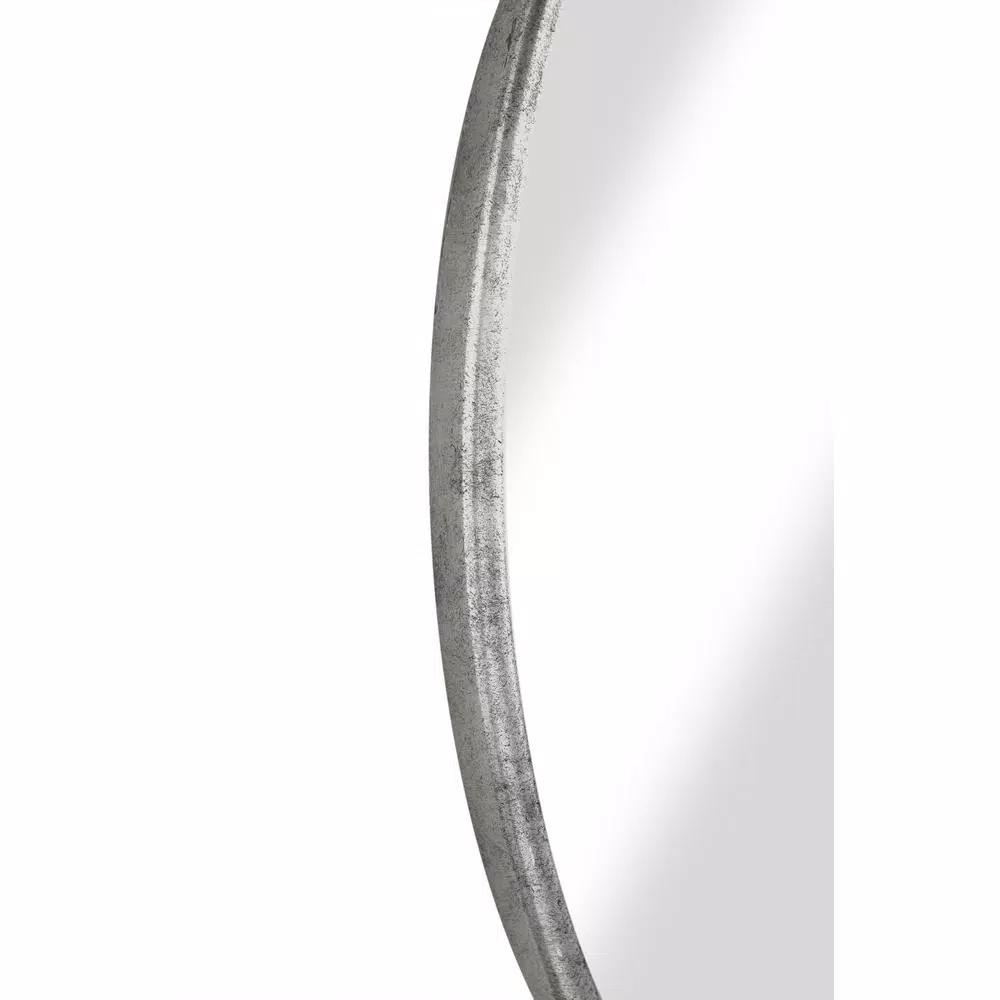 Martin Svensson Home 30 in. Round Modern Accent Mirror with Slim Pewter Metal Frame