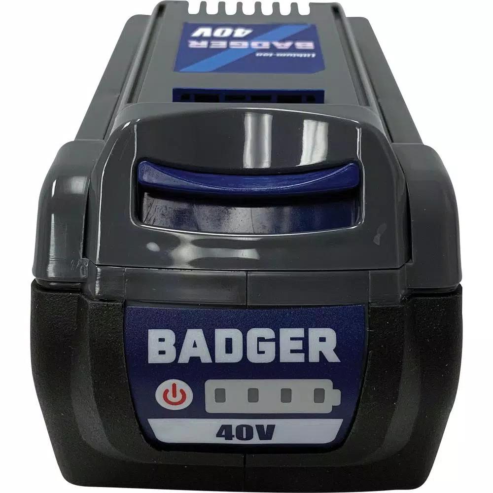 BADGER 40V Cordless Axial Blower with 4.0 Ah Lithium-Ion Battery and Charger, 115 MPH, 380 CFM