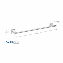 Franklin Brass Maxted 24 in. Single Towel Bar in Polished Chrome thumbnail 3