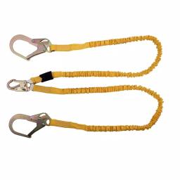 Werner SoftCoil 6 ft. Twin Leg Lanyard with Energy Absorbing Inner Core and Rebar Hooks thumbnail 5