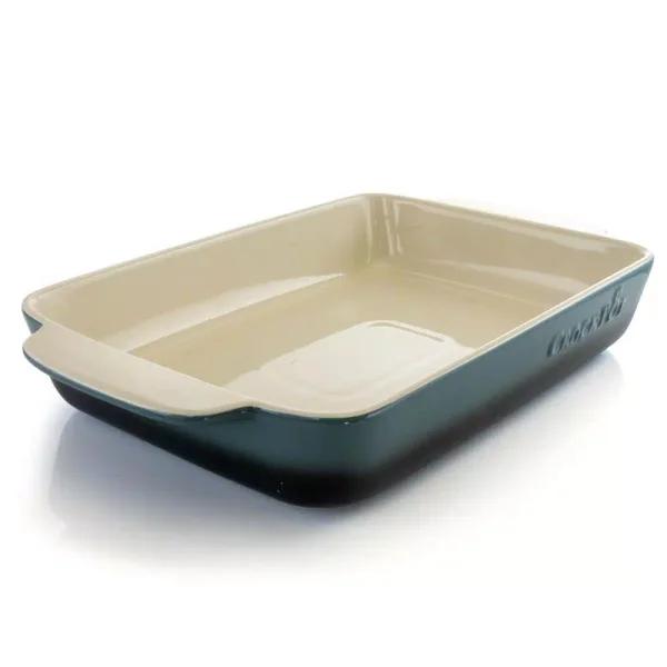 Crock-Pot Artisan 4 Qt. Blue Stoneware Rectangular Bake Pan