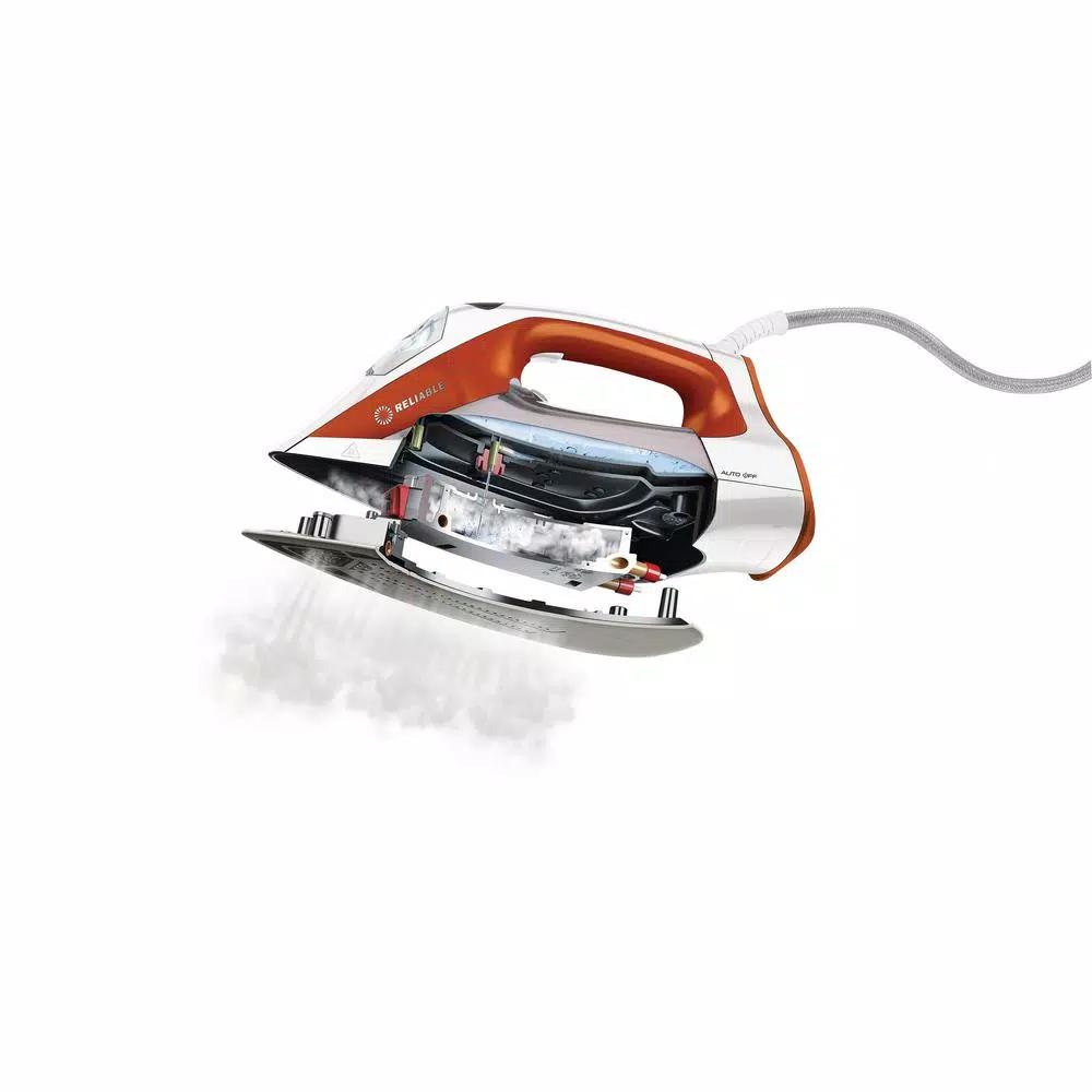 RELIABLE Velocity 160IR 1-Temp Home Steam Iron, 1800W, White & Orange