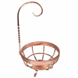 Creative Home Deluxe Copper Plated Wrought Iron Fruit Basket with Removable Banana and Grape Hanger thumbnail 4
