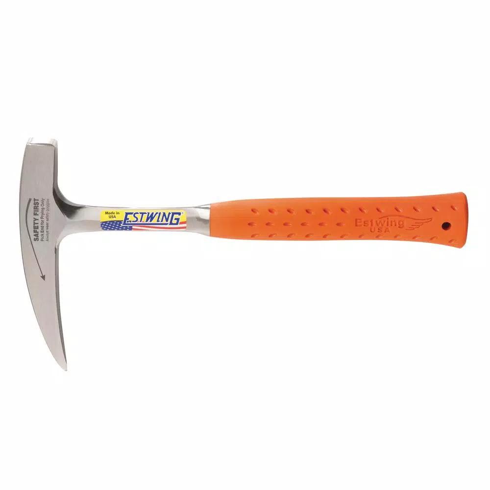 Estwing 22 oz. Orange Rock Pick with Pointed Tip, Forged Steel Hand Tool