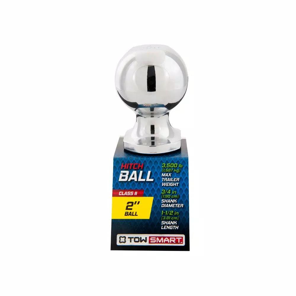 TowSmart 2 in. Chrome Hitch Ball with Wrench Flats