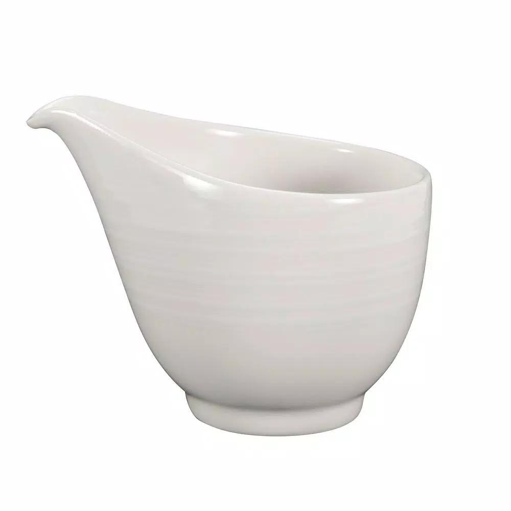 Oneida Chord High Alumina Porcelain Creamers, 5 fl. oz., White (Set of 36)