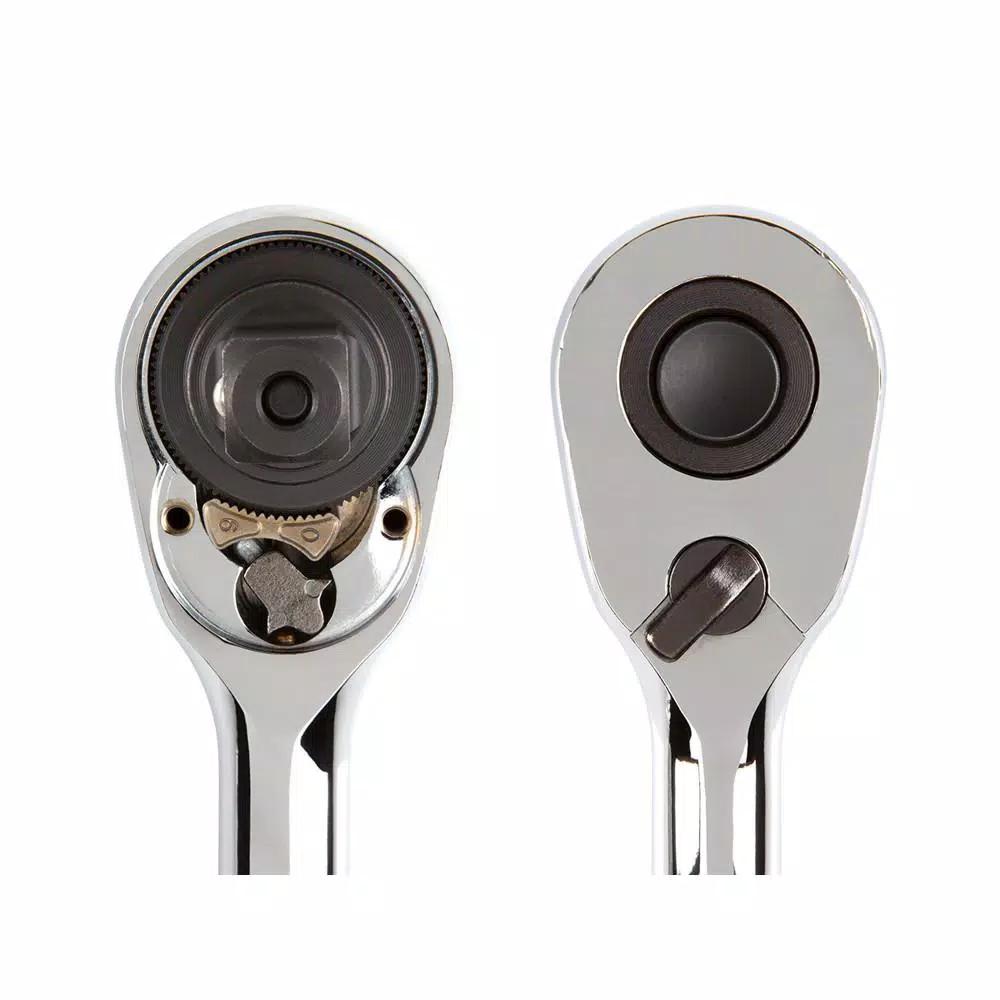TEKTON 1/2 in. Drive Quick-Release Ratchet Set, 4-Piece, 90-Tooth Flex Head