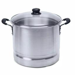 IMUSA 24 Qt. Aluminum Stovetop Steamer with Tempered Glass Lid thumbnail 1