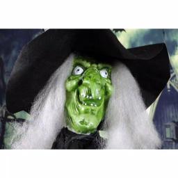 Haunted Hill Farm 6.5 ft. Animatronic Wicked Witch Halloween Prop with Sound and Light thumbnail 9
