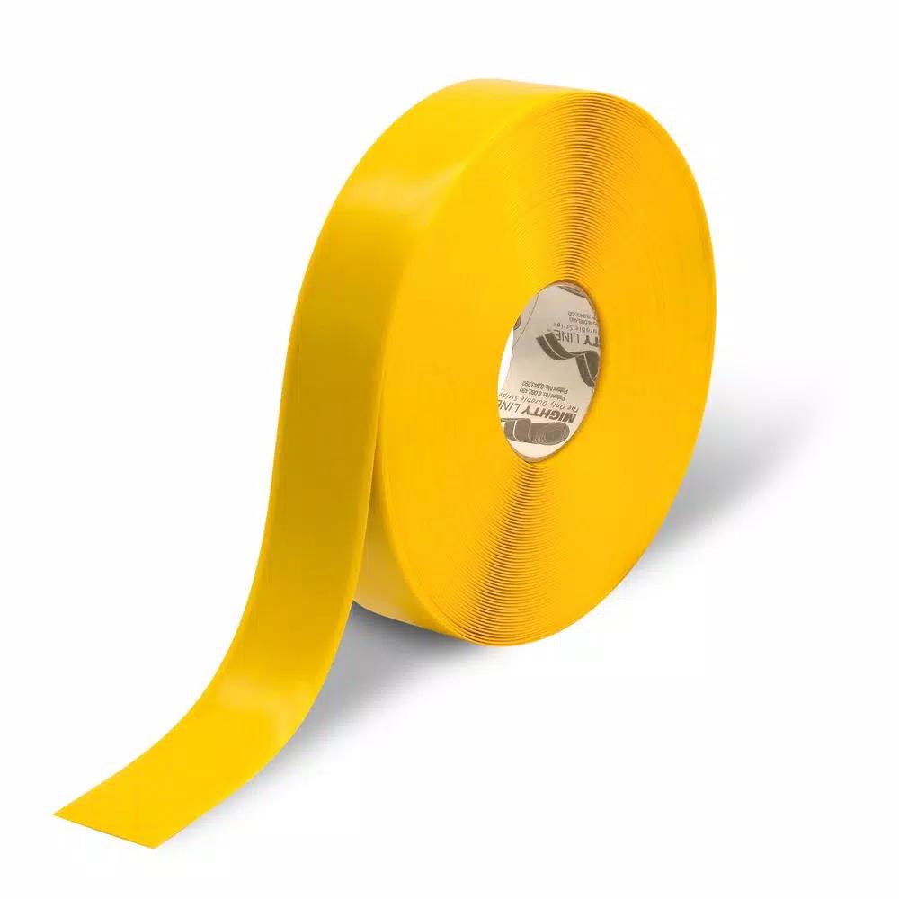 Mighty Line 2 in. Yellow Heavy Duty Safety Floor Tape, 100 ft. Roll
