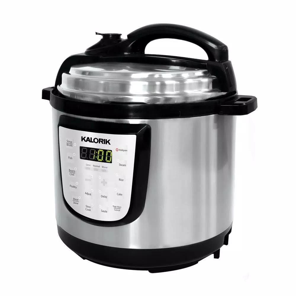 KALORIK 6 Qt. Stainless Steel Digital Multi-Cooker, Electric Pressure Cooker, Slow Cooker, and Rice Cooker