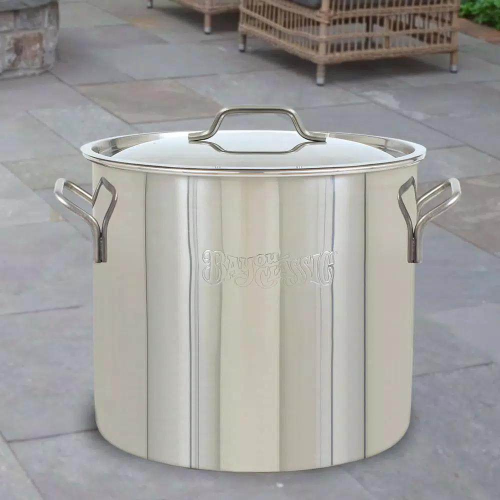 Bayou Classic 20 qt. Stainless Steel Brew Kettle with Lid