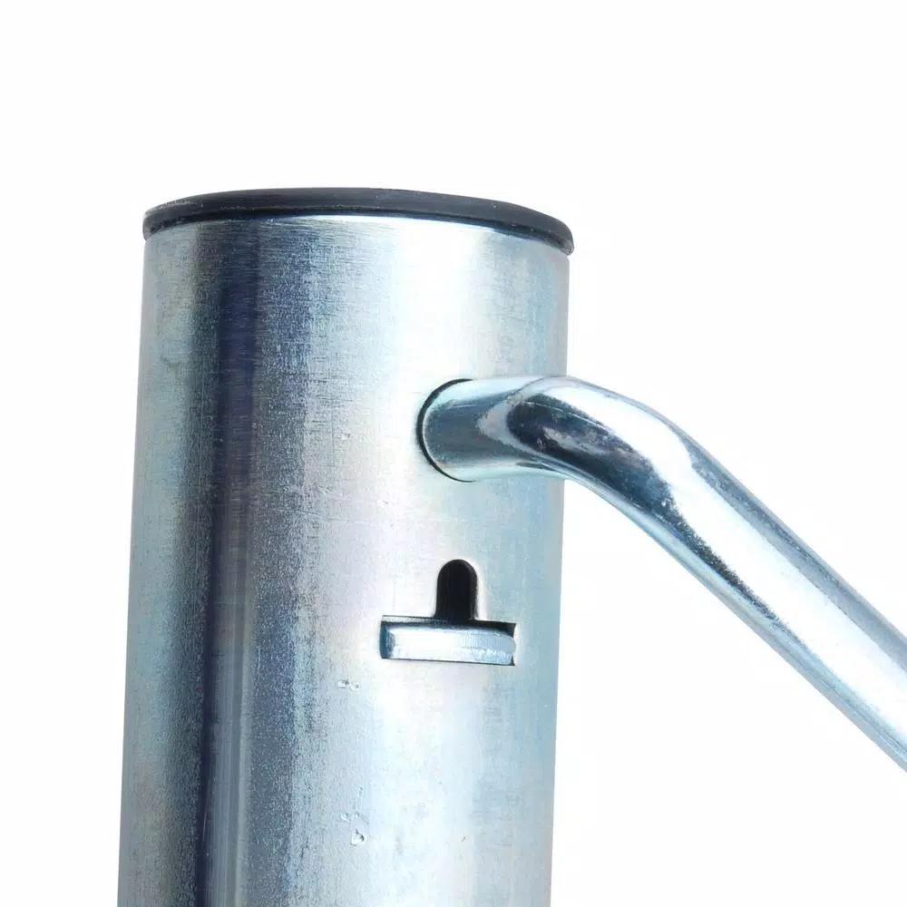 Max Load 2000 lb. Capacity Side Wind Trailer Jack with Dual Wheels and Horizontal Mounts