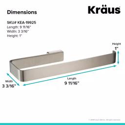 KRAUS Stelios Brushed Nickel Towel Ring - Solid Brass Hand Towel Holder thumbnail 3