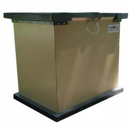 Unbranded TuffBoxx BRUIN Series 100 Gallon Bear-Proof Galvanized Metal Trash Can, Beige thumbnail 1