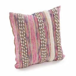 LR Resources Eclectic Pink Striped Hypoallergenic Throw Pillow, 18 x 18 in. thumbnail 4