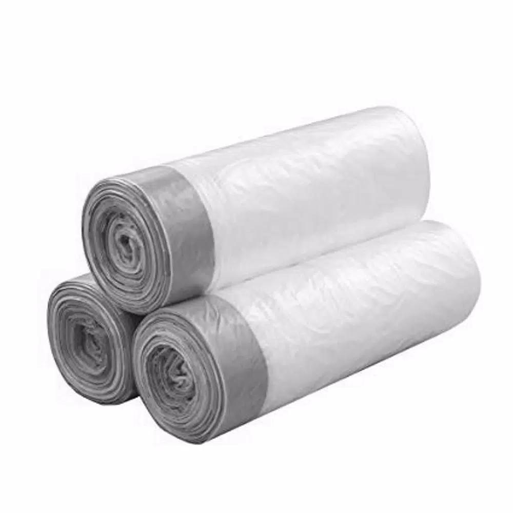 HDX 39 Gallon Clear Flex Drawstring Trash Bags, 1.1 Mil, 50-Count