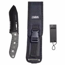 Camillus CK-9.5 4.75 in. 1095 High Carbon Steel Drop Point Fixed Blade Knife with Black Linen Micarta Handle thumbnail 2