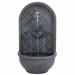 Sunnydaze Decor Messina Resin Lead Solar Outdoor Wall Fountain with Dual Pump Options thumbnail 2