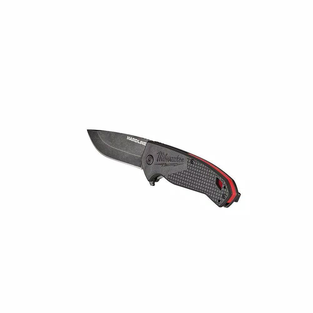 Milwaukee Hardline 3 in. D2 Steel Smooth Blade Folding Pocket Knife