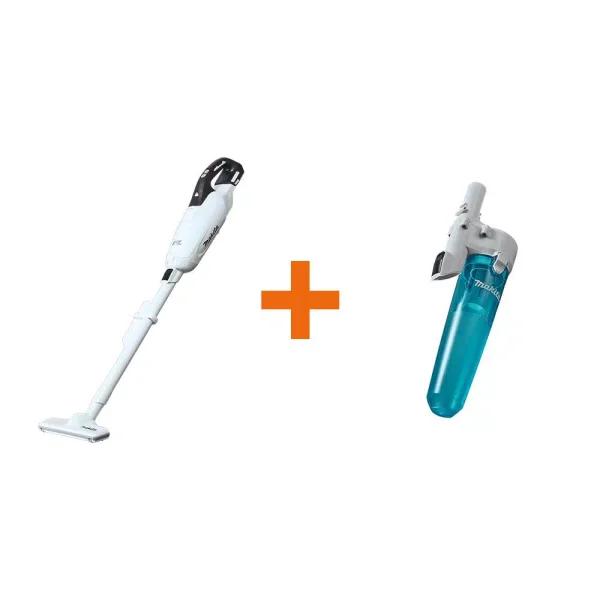 Makita 18V LXT Brushless Cordless 3-Speed Vacuum with White Cyclonic Attachment (Tool-Only)