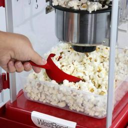 West Bend Popcorn Cart Popcorn Popper with 2.5 oz Non-Stick Stainless Steel Kettle, Red thumbnail 6