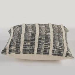 LR Resources Black and Gray Striped Hypoallergenic Throw Pillow, 18 x 18 in. thumbnail 4