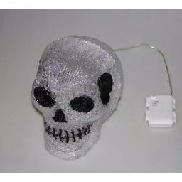 Novolink 7.9 in. White LED Decorative Skull Halloween Light - Handcrafted Indoor/Outdoor Decor thumbnail 3
