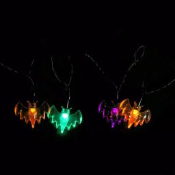 Northlight 4.75 in. LED Multi-Color Bat Halloween String Lights, 10-Set thumbnail 2