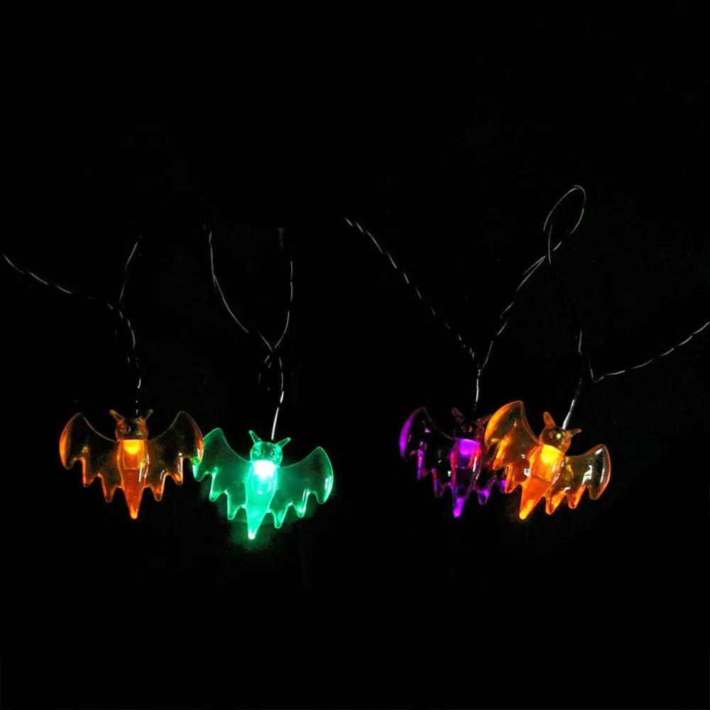 Northlight 4.75 in. LED Multi-Color Bat Halloween String Lights, 10-Set