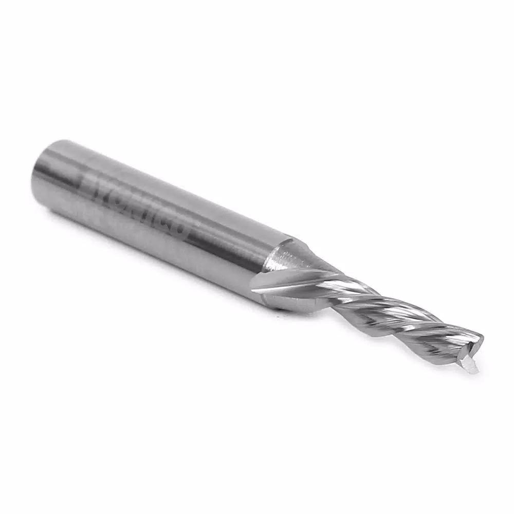 Yonico 5/32 in. 3-Flute Downcut Spiral End Mill, 1/4 in. Shank Solid Carbide CNC Router Bit