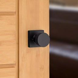 Kwikset Pismo Square Matte Black Half-Dummy Door Knob thumbnail 2