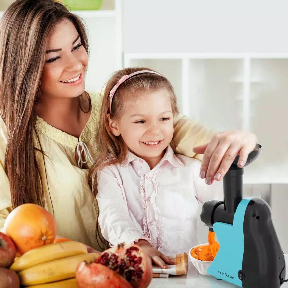 NutriChef 150-Watt Electric Soft Serve and Sorbet Maker, Black