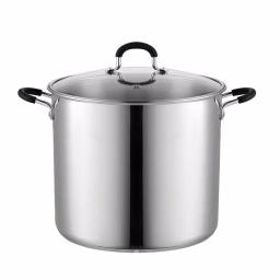 Cook N Home 12 Qt. Stainless Steel Stock Pot with Tempered Glass Lid thumbnail 1