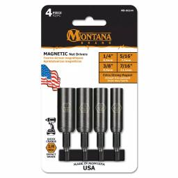 Montana Brand 4-Piece Extended Magnetic Nut Driver Set, S2 Steel thumbnail 3