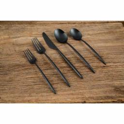 Cambridge Silversmiths Gaze Black Satin 20-Piece Flatware Set, Service for 4 thumbnail 3