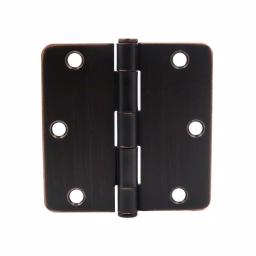 Everbilt 3-1/2 in. x 1/4 in. Radius Oil-Rubbed Bronze Steel Door Hinge, 24-Pack thumbnail 4
