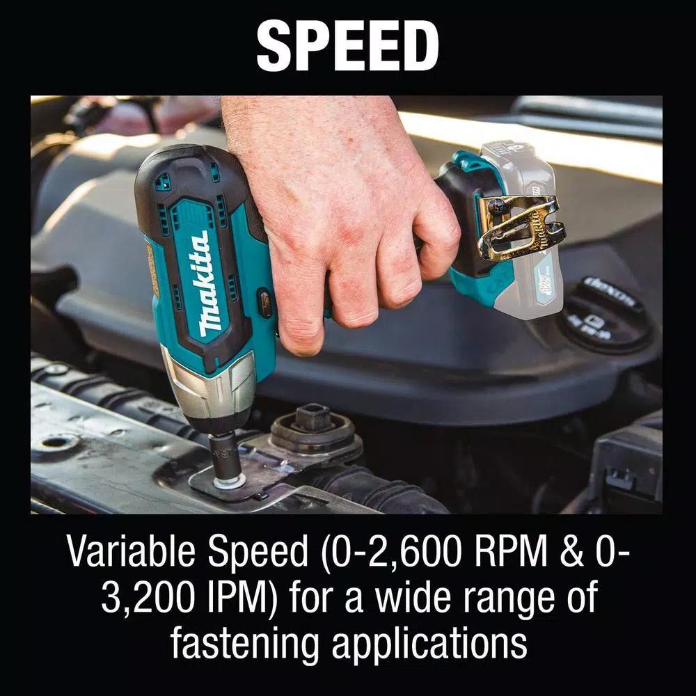 Makita 12V MAX CXT 1/4 in. Sq. Drive Cordless Impact Wrench with 4.0Ah Battery