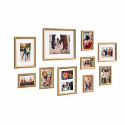 Kate and Laurel Adlynn Gold Gallery Wall Picture Frame Set, 10-Piece Glam Decor thumbnail 2