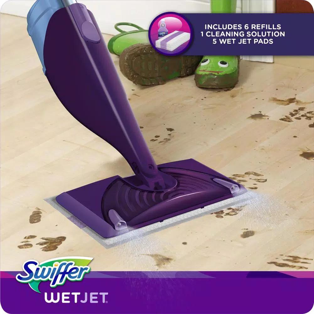 Swiffer WetJet Power Mop Starter Kit for Hardwood, Laminate, and Tile Floors