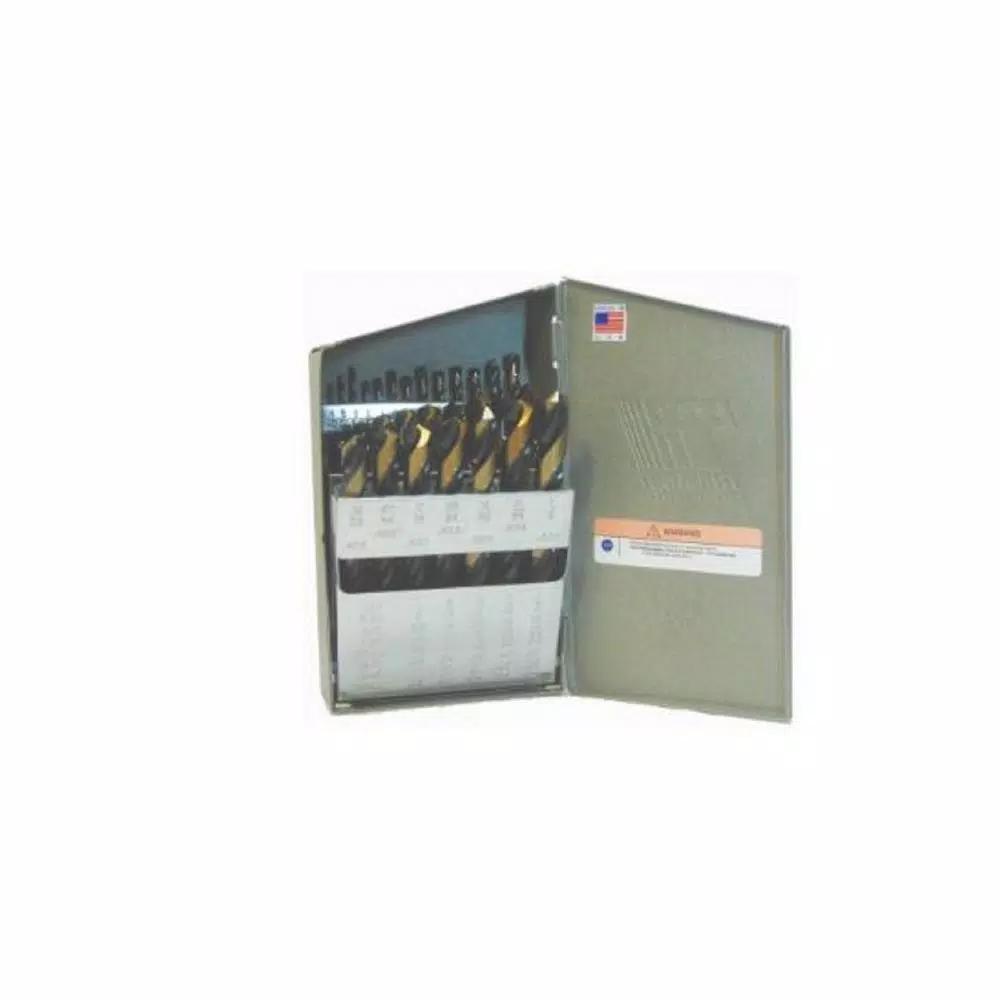 Triumph Twist Drill 29-Piece High Speed Steel Twist Drill Bit Set, 1/16 in. to 1/2 in., Black/Bronze Oxide Finish