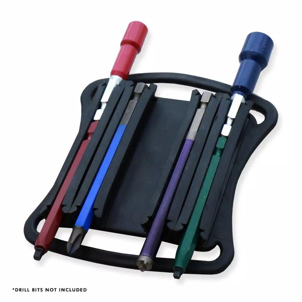 Rack-A-Tiers Holds A Bit 4 in. x 3.75 in. Drill Bit Holder for 1/4 in. Hex Shank Accessories