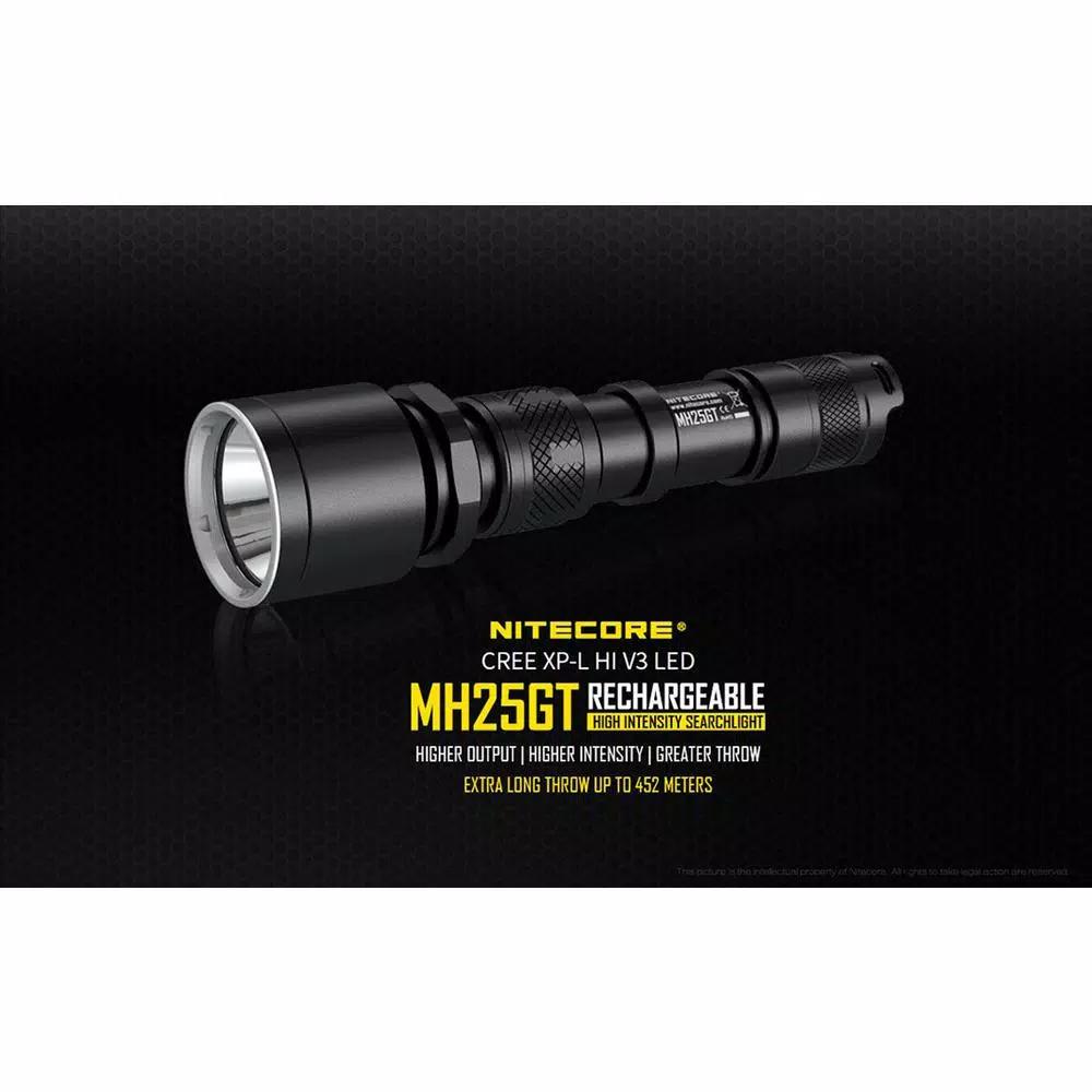 NITECORE MH25GT 1000-Lumen LED Rechargeable Tactical Flashlight
